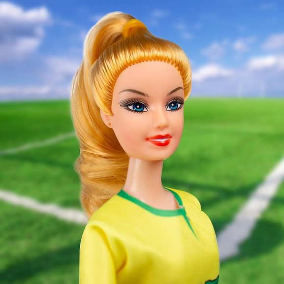 Brazil Soccer Player Doll Toys Includes Light-Up Toy Trophy - Picture 5 of 6